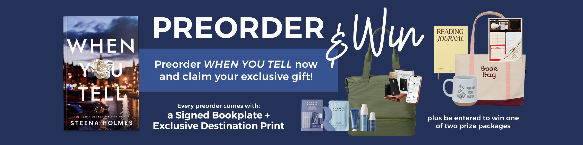 Preorder When You Tell and Win — Giveaway open now